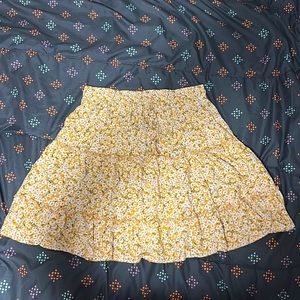 Yellow Floral Skirt